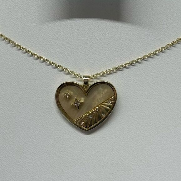 Rachel Roy Heart with Crystal Star Medallion Pendant Necklace - Picture 2 of 6